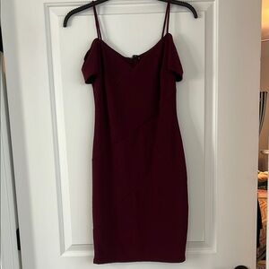 Papaya Red Ruffled Sheath Mini Dress